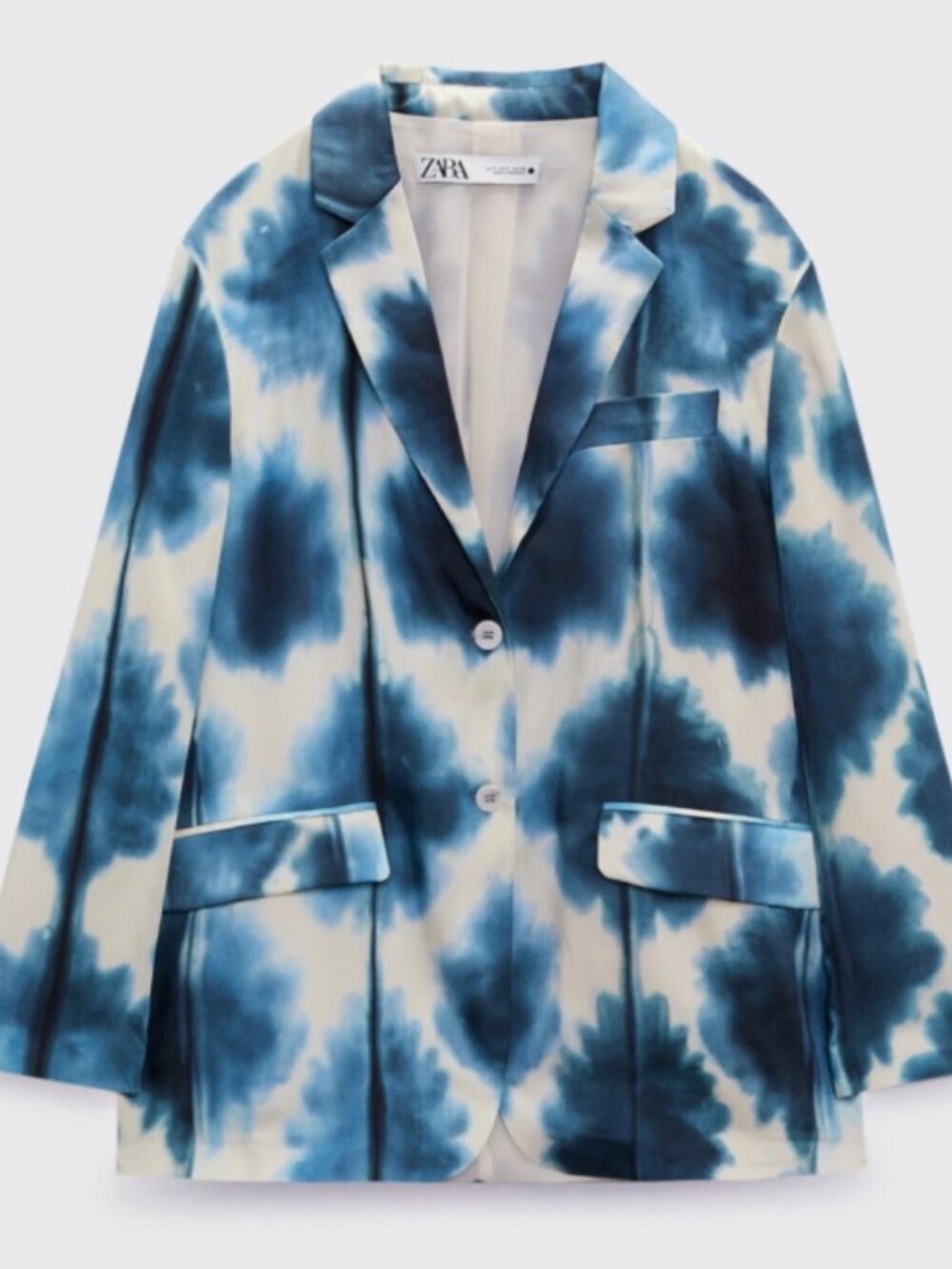 Zara Tie-dye satin Silky blazer Size XS/Small